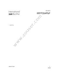 IRFP354PBF Datasheet Cover
