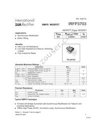 IRFP3703 Datasheet Cover