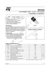 IRFP450 Datasheet Cover