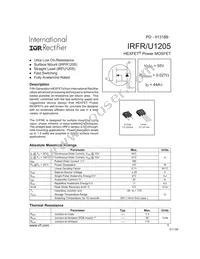 IRFR1205TRR Datasheet Cover