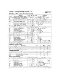 IRFR13N15DTRR Datasheet Page 2