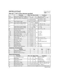 IRFR3704ZTRL Datasheet Page 2