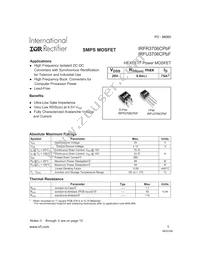 IRFR3706CTRLPBF Datasheet Cover