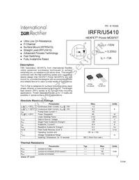 IRFR5410TRR Datasheet Cover