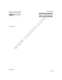 IRFR5505CTRLPBF Datasheet Cover