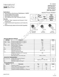 IRFS3507 Datasheet Cover