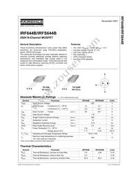 IRFS644B_FP001 Datasheet Cover