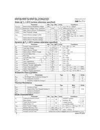 IRFSL23N20D Datasheet Page 2