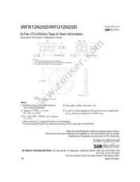 IRFU12N25D Datasheet Page 10