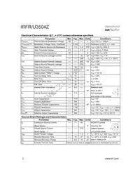IRFU3504Z Datasheet Page 2