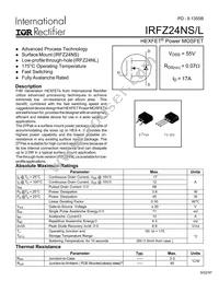 IRFZ24NSTRR Datasheet Cover