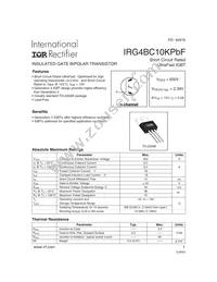 IRG4BC10KPBF Datasheet Cover