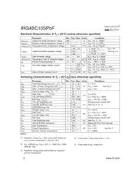 IRG4BC10SPBF Datasheet Page 2
