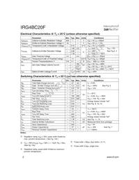 IRG4BC20F-S Datasheet Page 2