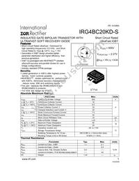 IRG4BC20KD-STRR Datasheet Cover