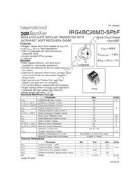 IRG4BC20MD-SPBF Datasheet Cover