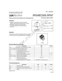 IRG4BC30S-SPBF Datasheet Cover