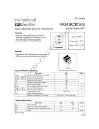 IRG4BC30S-STRLP Datasheet Cover