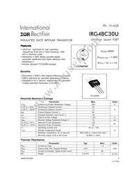 IRG4BC30U Datasheet Cover