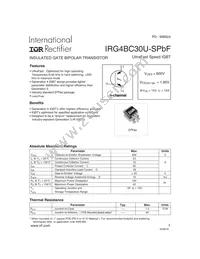 IRG4BC30U-STRRP Datasheet Cover