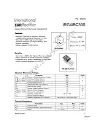 IRG4IBC30S Datasheet Cover