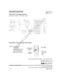 IRG4P254SPBF Datasheet Page 8