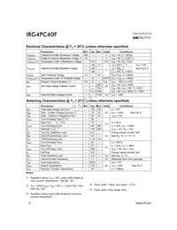 IRG4PC40F Datasheet Page 2