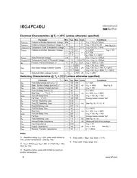 IRG4PC40U Datasheet Page 2