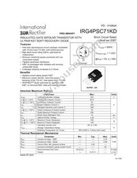 IRG4PSC71KD Datasheet Cover