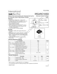 IRG4RC10SD Datasheet Cover