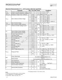 IRG6S320UTRRPBF Datasheet Page 2