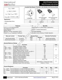 IRG7PH44K10DPBF Datasheet Cover