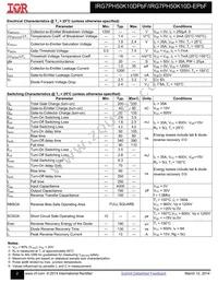 IRG7PH50K10DPBF Datasheet Page 2