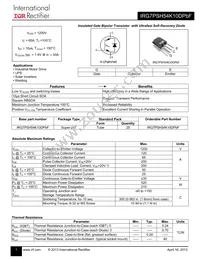 IRG7PSH54K10DPBF Datasheet Cover