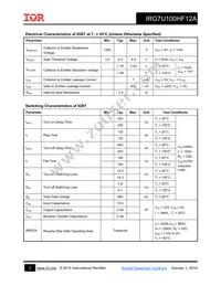 IRG7U100HF12A Datasheet Page 2