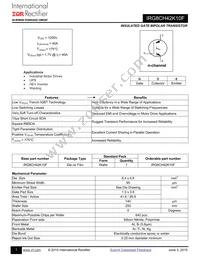 IRG8CH42K10F Datasheet Cover