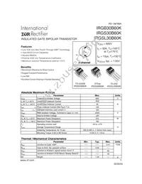 IRGB30B60K Datasheet Cover