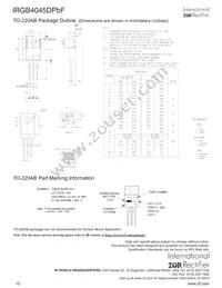 IRGB4045DPBF Datasheet Page 10