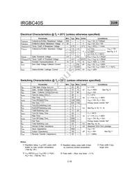 IRGBC40S Datasheet Page 2