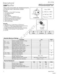 IRGI4045DPBF Datasheet Cover