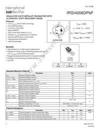 IRGI4056DPBF Datasheet Cover