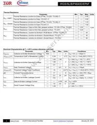 IRGIB4640DPBF Datasheet Page 2