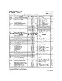 IRGIB6B60KD116P Datasheet Page 2