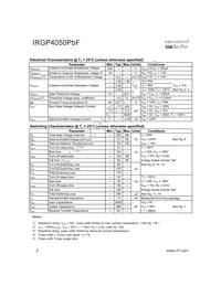 IRGP4050PBF Datasheet Page 2