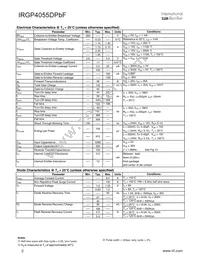 IRGP4055DPBF Datasheet Page 2