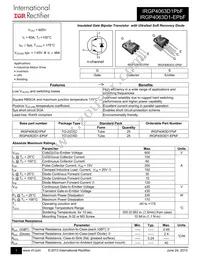 IRGP4063D1PBF Datasheet Cover