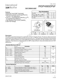 IRGP4065DPBF Datasheet Cover