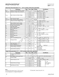 IRGP4065DPBF Datasheet Page 2