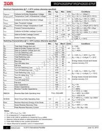 IRGP4262DPBF Datasheet Page 2