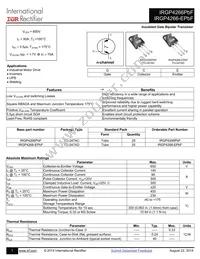 IRGP4266PBF Datasheet Cover